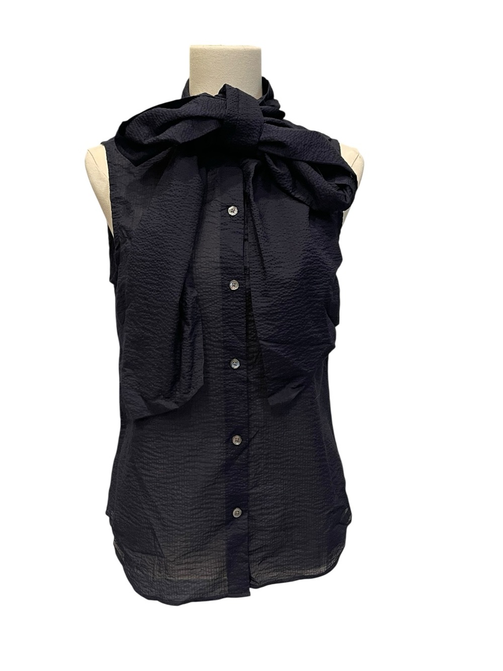 Grammar organic cotton navy sleeveless Repartee shirt 6 NWT